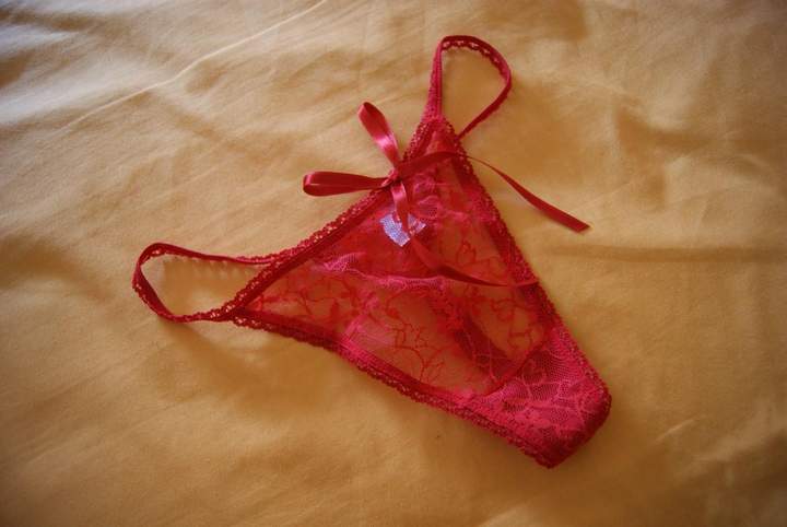 Red small thong