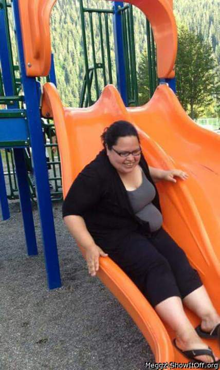 Me on the slide want to catch me at the bottom?