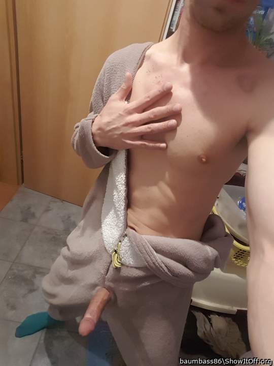 his nipple is erect