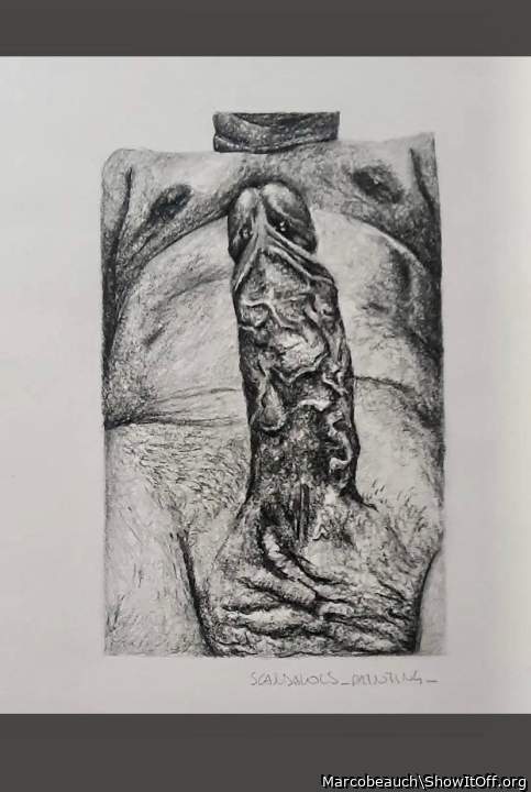 This is the first drawing I�ve got done of my penis and I love how detailed it i