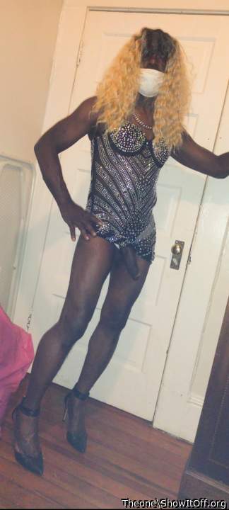 U see I lift my dress up And a big dick appears