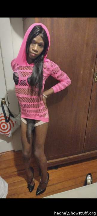 Yes my CD wife in her pink hoodie with a snake hanging