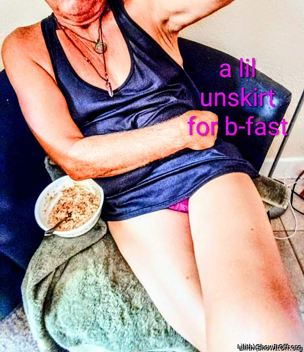 Breakfast upskirt