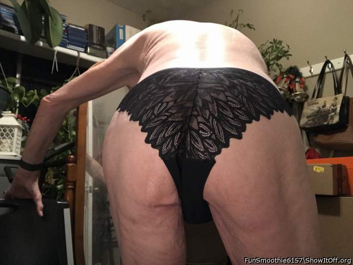 Tug those sexy black panties aside, bend you over just a bit