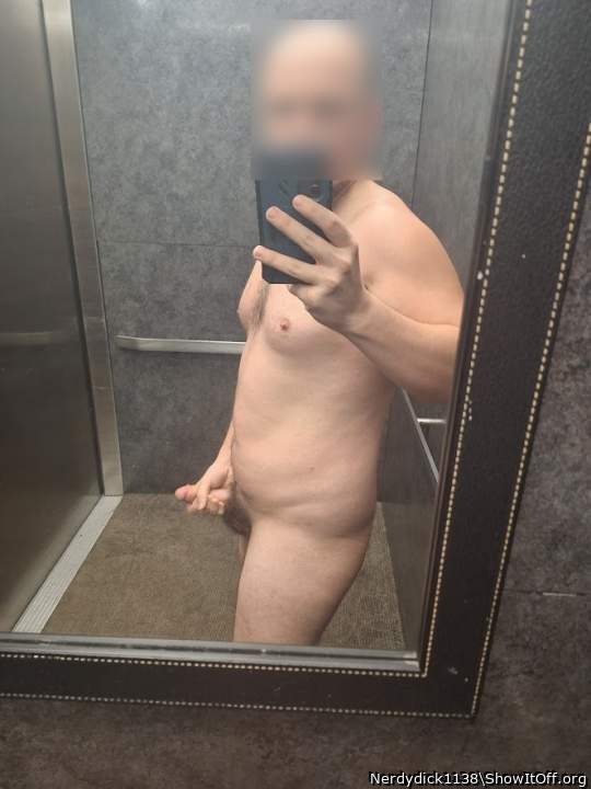 Streaking late at night in an elevator at local hotel