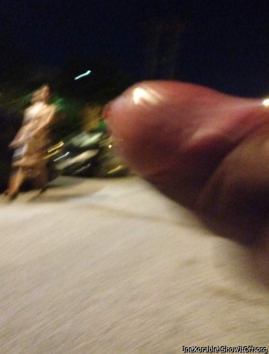 Flashing cock to a random woman
