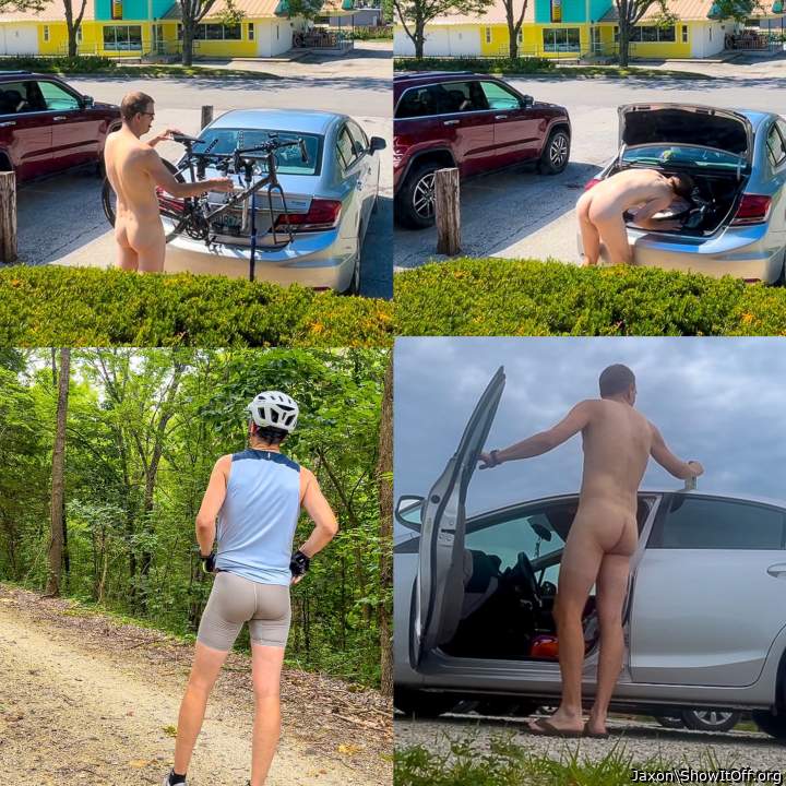 My biking trip.  Prepping, loading, ride break, and post ride tan lol
