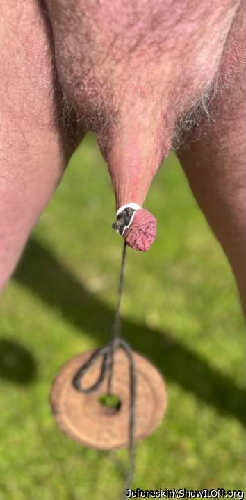 CBT stretching my foreskin� feels so good!!