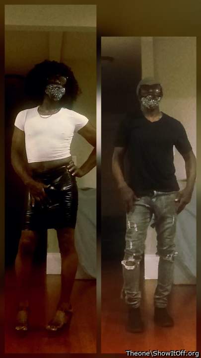 Here's me as a man and a CD Mr JR and Ms CD Hershey the best of both worlds