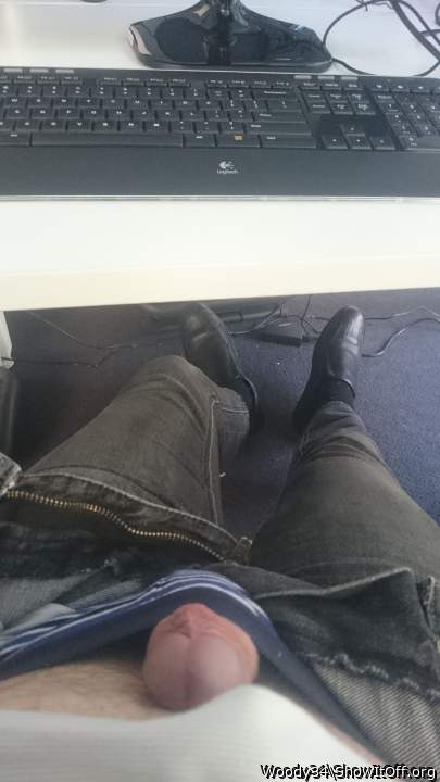 At work...I like the risk of being caught!