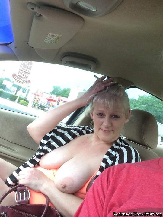 Taking my tits for a ride 😀😀