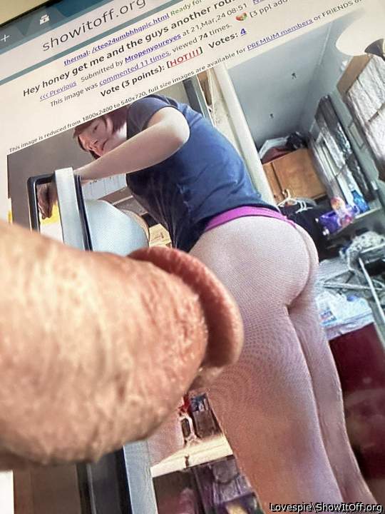 There we go. Sneak up behind my slutwife with your cock out 