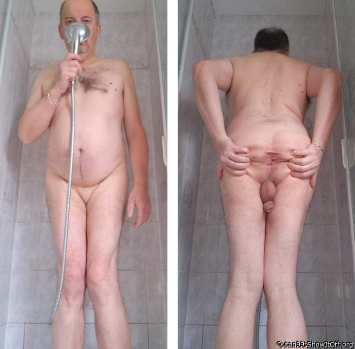 Nude in the shower