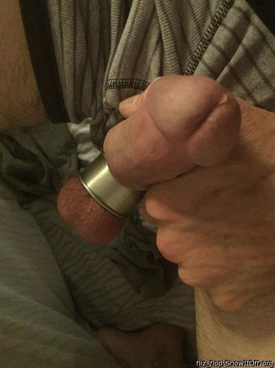 Great looking ringed cock!      