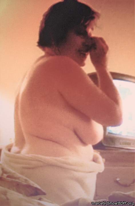 ...a glimpse of my boob as I get out of the shower