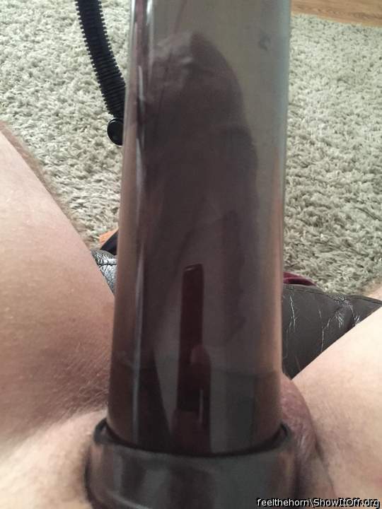 I love keeping the foreskin forward in the tube while pumpin