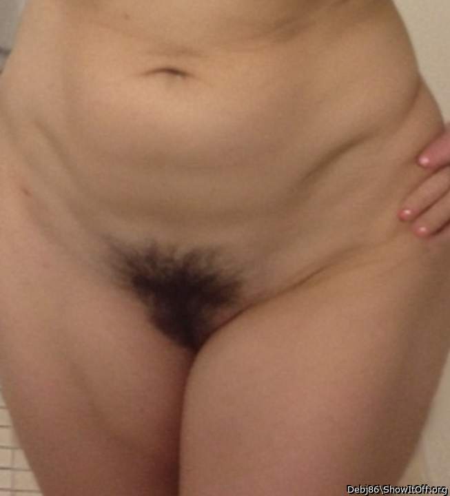 Selfie of my private area with pubic hair before I shaved it last week