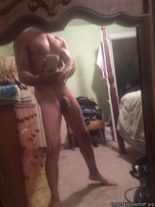 What a sexy man.  A beautiful body and a gorgeous cock.     