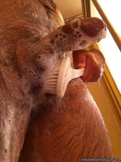 Scrubbing My Cock