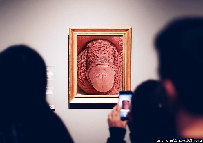 My dick in a photo exhibition