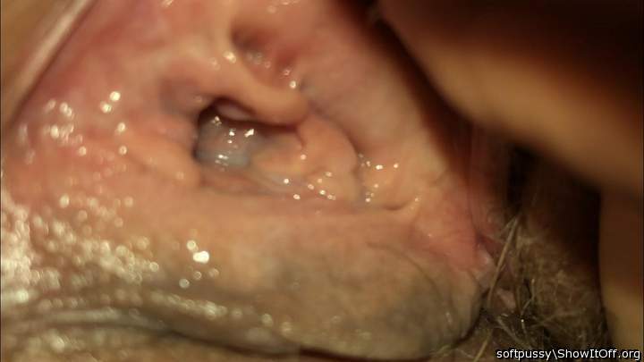 Tasty looking wet hairy pussy looks delicious