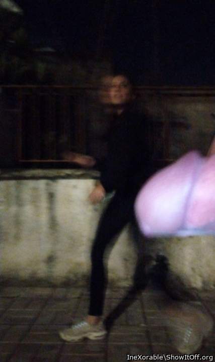 Flashing cock to a sexy slut who like to watch!