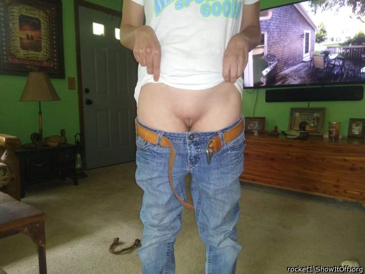 Hard to believe that someone caught you with your pants up. 