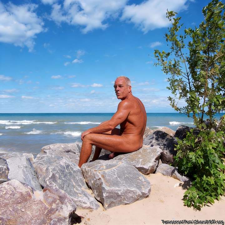 On the rocks.