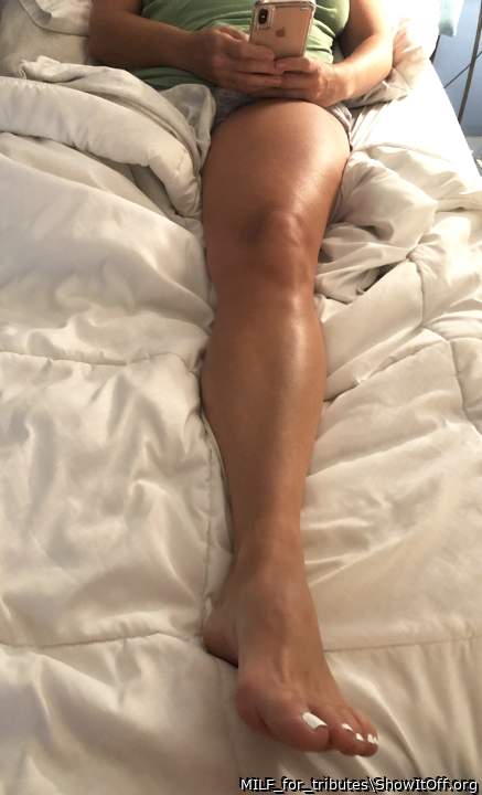 Hubs taking a pic of me taking a foot selfie pic :)