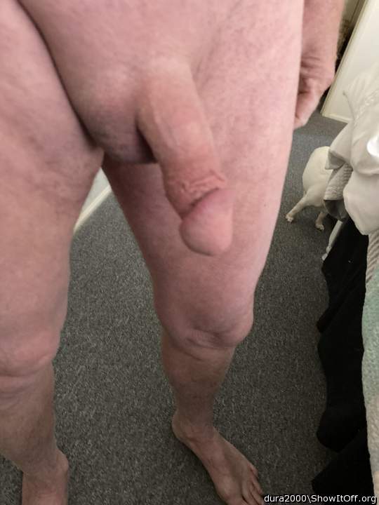 As you can see by my balls it�s cold, but I am getting a semi