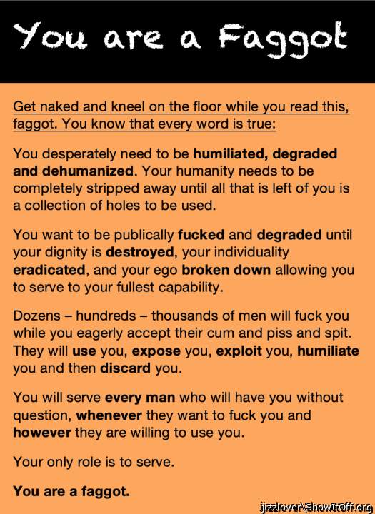 I don't get the humiliation and degradation angle.

For me