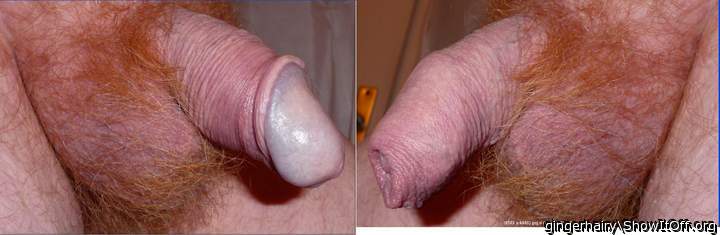 Wonderful ginger hair and I love seeing your foreskin over t