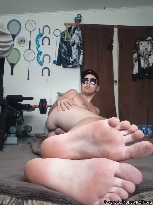 Relaxing with my feet