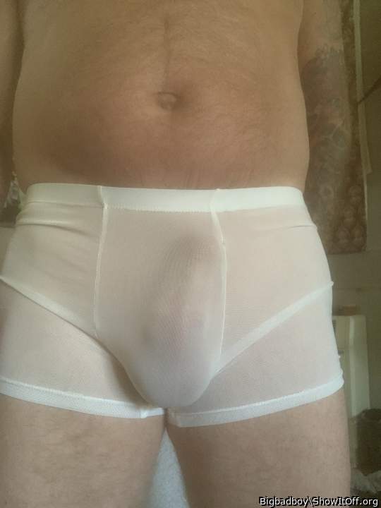 Your hard cock in sheer looks so very hot!