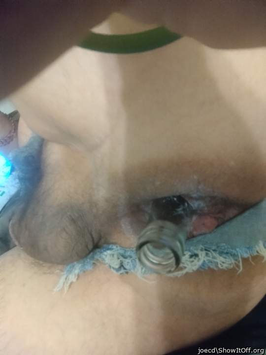 He jam a bottle up the anus!