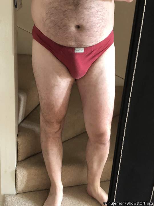 Small boner tiny bulge in tight briefs