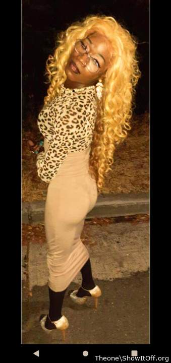 My CD wife  looking like a bad blonde bitch fr