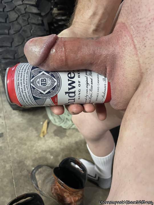 Next to a 16oz bud