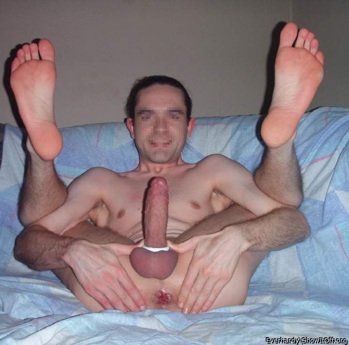My shaved ass and hard cock