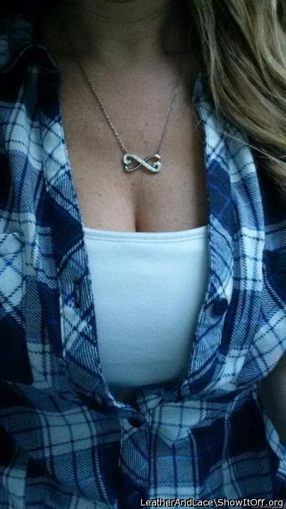 Sexy with even just a little cleavage showing.