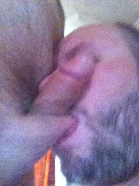 Sucking Tony's balls