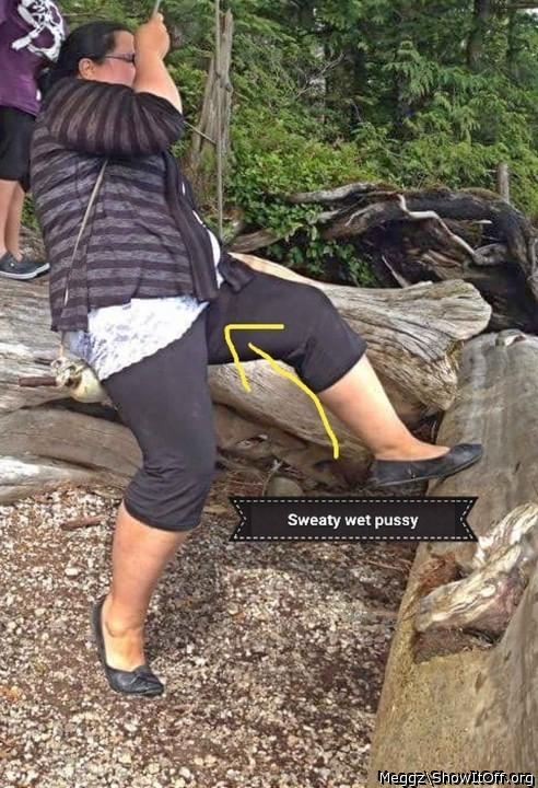 My sweaty wet pussy at the lake getting a thrill on the swing!