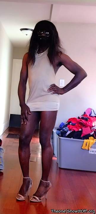 I never would have thought I would be in heels a wig and dress