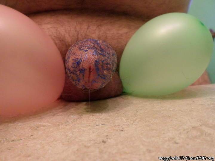 Balloon balls sparkle cock head - [5-6-15-6323]