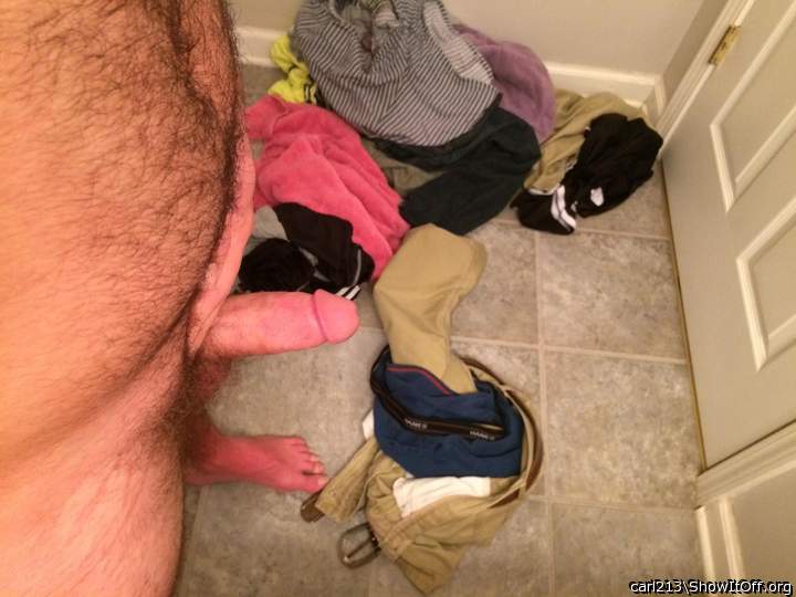 Don't need a neat house to play with a stiff dick.