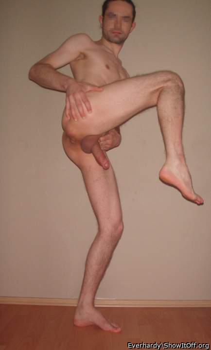 My shaved ass and hard cock