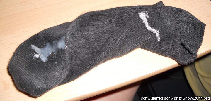 Mein Schwei�socken nach dem Sockenfick
