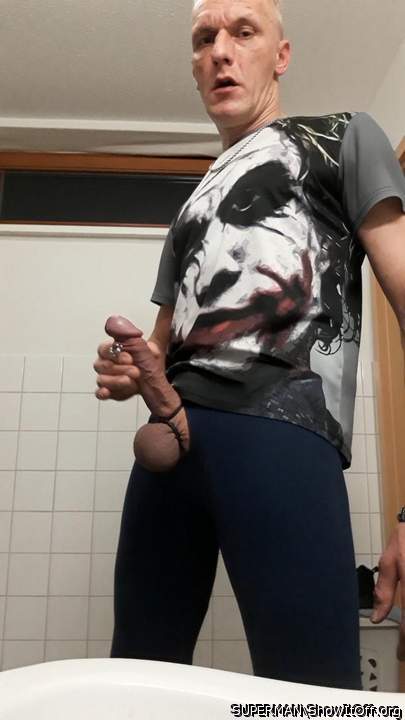 My bondaged pierced hard dick