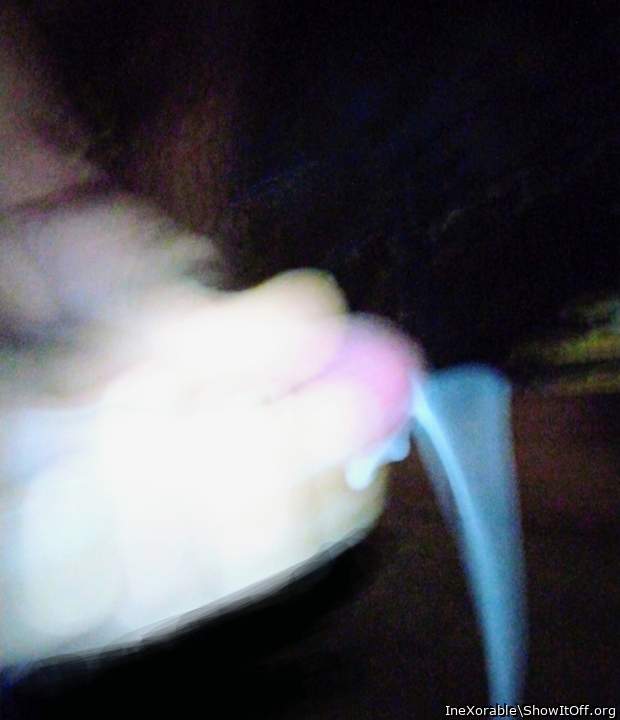 Night public cumming in front of 3 hotties (low quality pic)