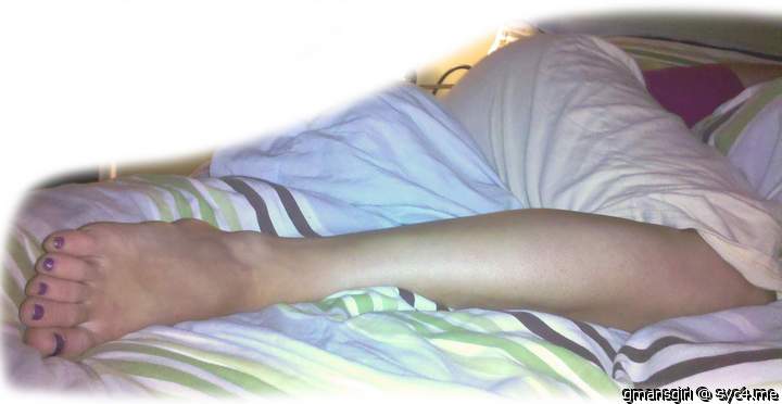 gman took a few pics then came on my feet while i was sleeping